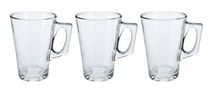 Excellent Housewares стеклянные чашки, 250 мл, 3 шт. цена и информация | Стаканы, фужеры, кувшины | pigu.lt
