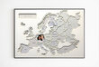 Nuotraukų koliažas - 60 nuotraukų – Europos žemėlapis 70x50cm – Originali dovana keliautojams– DIY pasidaryk pats namuose žemėlapį цена и информация | Žemėlapiai | pigu.lt