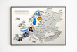 Nuotraukų koliažas - 60 nuotraukų – Europos žemėlapis 70x50cm – Originali dovana keliautojams– DIY pasidaryk pats namuose žemėlapį kaina ir informacija | Žemėlapiai | pigu.lt