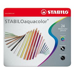 Akvareļzīmuļi STABILO AQUACOLOR | 24 krāsas цена и информация | Принадлежности для рисования, лепки | pigu.lt