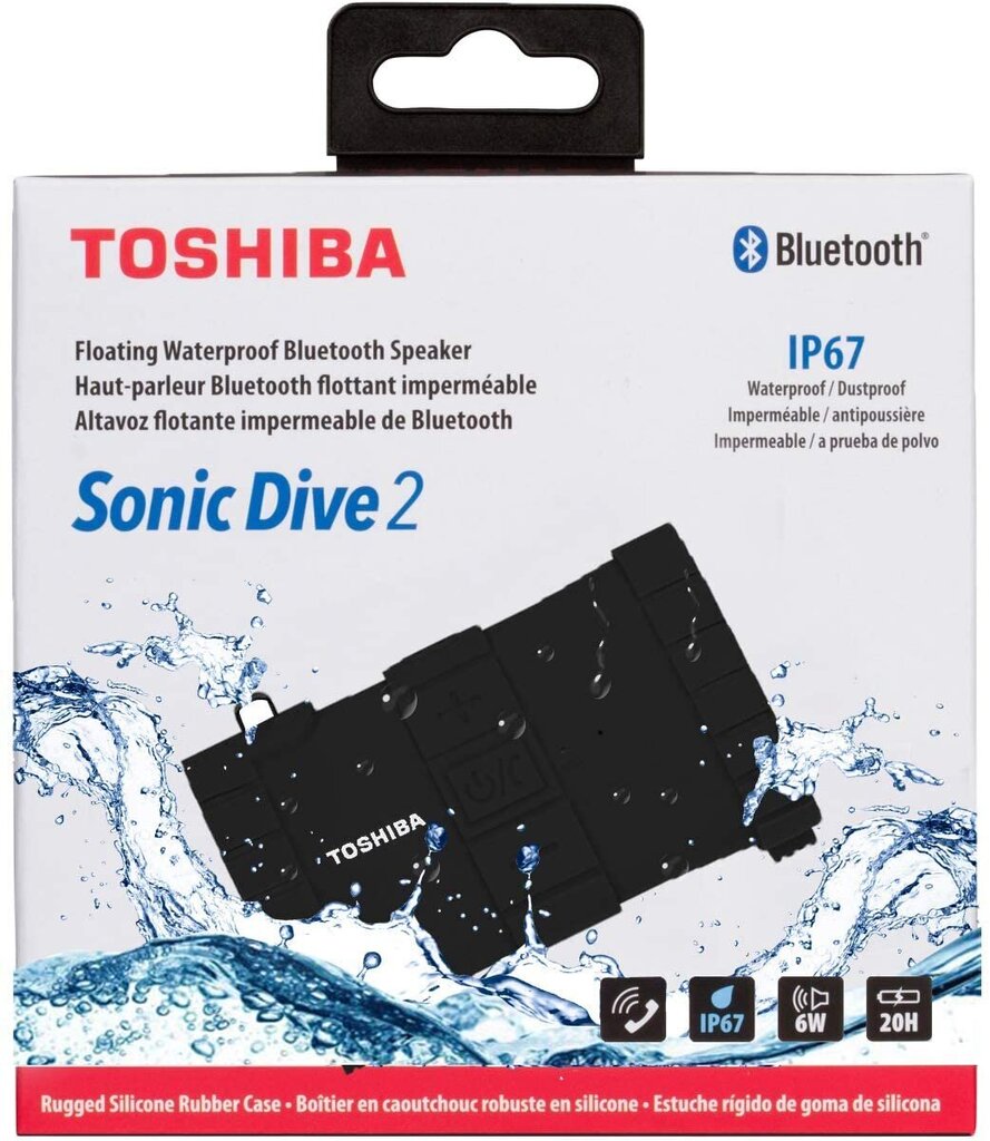 Toshiba Sonic Dive 2 TY-WSP100, juoda kaina ir informacija | Garso kolonėlės | pigu.lt