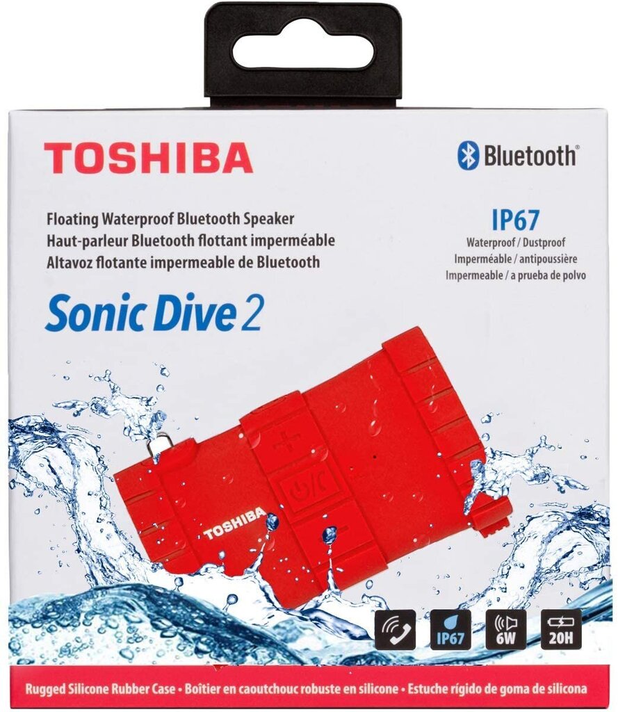 Toshiba Sonic Dive 2 TY-WSP100, raudona kaina ir informacija | Garso kolonėlės | pigu.lt