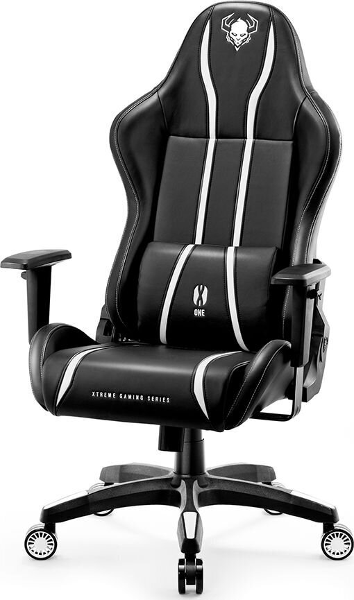 Žaidimų kėdė Diablo Chairs X-One L, juoda/balta kaina ir informacija | Biuro kėdės | pigu.lt