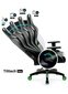 Žaidimų kėdė Diablo Chairs X-One L, juoda/žalia kaina ir informacija | Biuro kėdės | pigu.lt