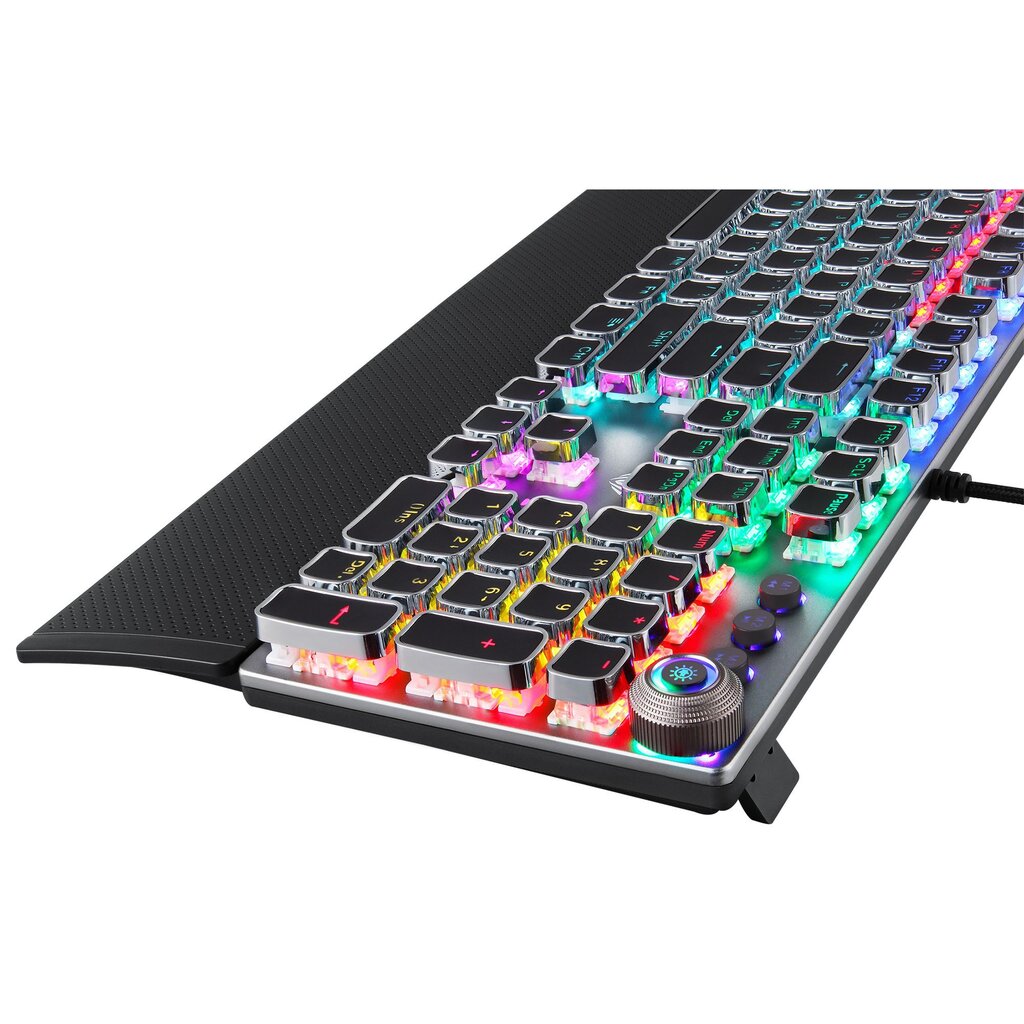 Žaidimų Klaviatūra AULA Fireshock V5 Mechanical Wired Keyboard, Blue switch - EN/RU/UA layout kaina ir informacija | Klaviatūros | pigu.lt