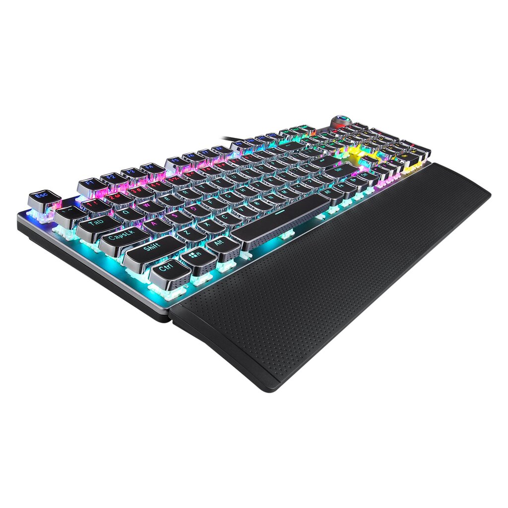 Žaidimų Klaviatūra AULA Fireshock V5 Mechanical Wired Keyboard, Blue switch - EN/RU/UA layout kaina ir informacija | Klaviatūros | pigu.lt