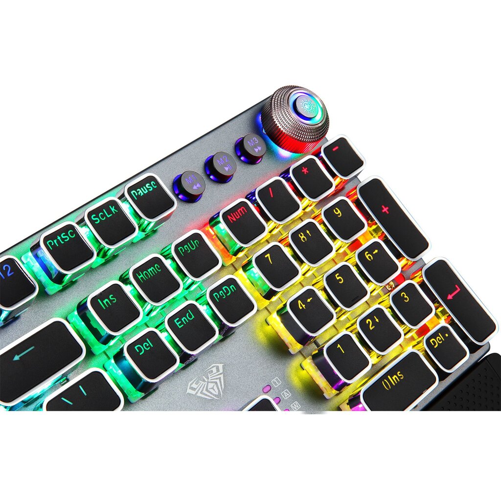 Žaidimų Klaviatūra AULA Fireshock V5 Mechanical Wired Keyboard, Blue switch - EN/RU/UA layout цена и информация | Klaviatūros | pigu.lt