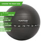 Gimnastikos kamuolys Tunturi Anti Burst, su pompa, juodas kaina ir informacija | Gimnastikos kamuoliai | pigu.lt