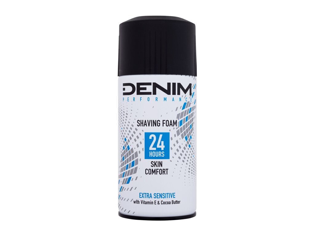 Švelnios skutimosi putos Denim Performance Extra Sensitive shaving foam for men, 300 ml kaina ir informacija | Skutimosi priemonės ir kosmetika | pigu.lt