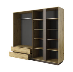 Шкаф Laski Meble Arco L, коричневый/серый цена и информация | Шкафы | pigu.lt
