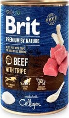 Brit Premium by Nature konservai šunims Beef with Tripes 400g kaina ir informacija | Konservai šunims | pigu.lt