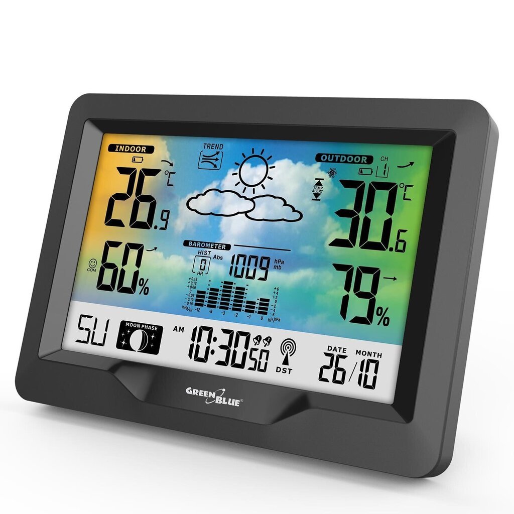 Orų stotelė GreenBlue GB540 kaina ir informacija | Meteorologinės stotelės, termometrai | pigu.lt