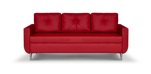 Sofa - lova Bellezza Red, raudona kaina ir informacija | Sofos | pigu.lt