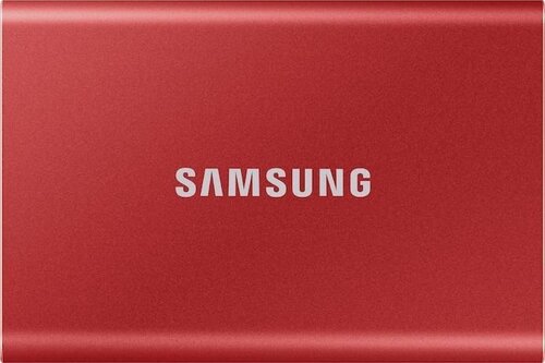 Samsung SSD T7 1TB, Raudona (MU-PC1T0R/WW) kaina ir informacija | Išoriniai kietieji diskai (SSD, HDD) | pigu.lt