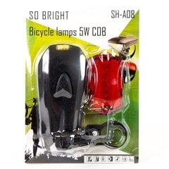 Комплект велосипедных фонарей, SH-A08 цена и информация | Велосипедные фонари, отражатели | pigu.lt