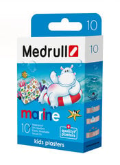 Водоотталкивающий пластырь Medrull Kids Marine N10 цена и информация | Первая помощь | pigu.lt
