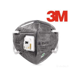 Respiratorius 3M 9541V FFP2 su anglies filtru 3 vnt kaina ir informacija | Galvos apsauga | pigu.lt