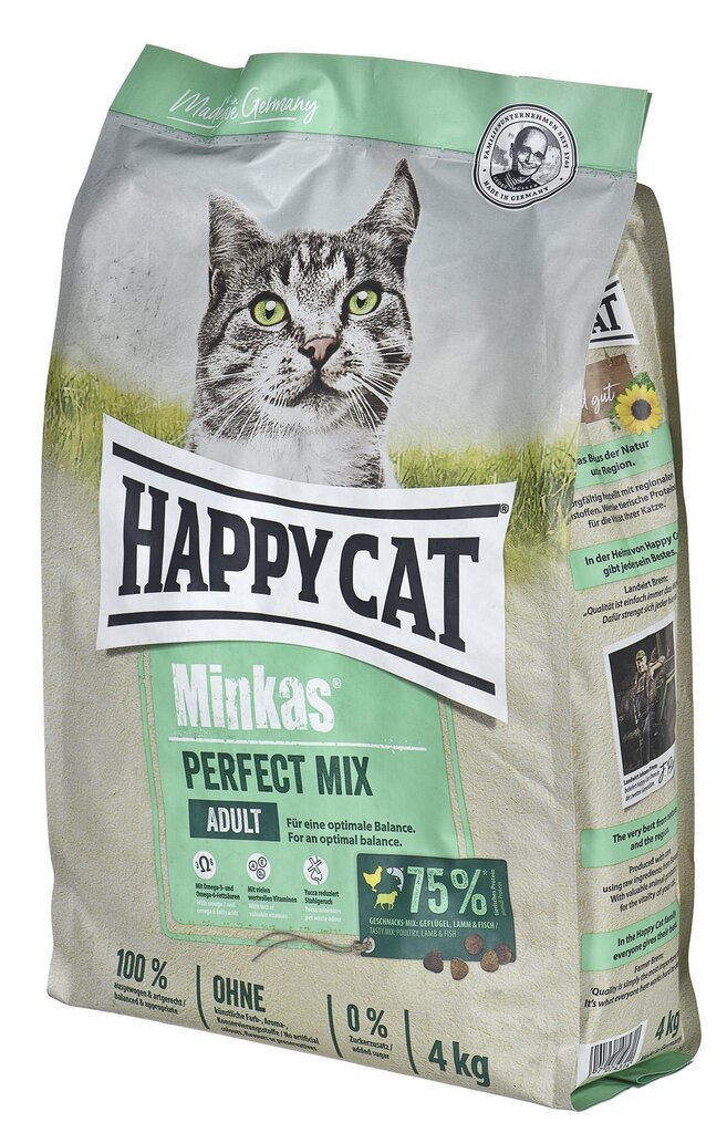 Happy Cat Minkas Perfect Mix, 4 kg kaina ir informacija | Sausas maistas katėms | pigu.lt