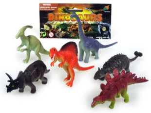 Dinozaurų figūrėlių rinkinys Jin, 6 vnt kaina ir informacija | Lavinamieji žaislai | pigu.lt