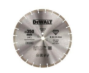 Deimantinis pjovimo diskas Dewalt, 350x25,4mm цена и информация | Пилы, циркулярные станки | pigu.lt