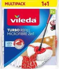 Тряпка для швабры Vileda Turbo 2 in1, 2 шт. цена и информация | Vileda Кухонные товары, товары для домашнего хозяйства | pigu.lt