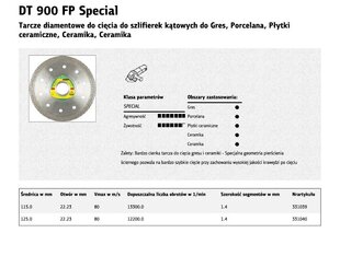 Pjovimo diskas Klingspor DT900FP kaina ir informacija | Mechaniniai įrankiai | pigu.lt