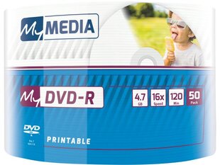 My Media DVD-R Wide Silver Inkjet Printable No ID Brand цена и информация | Виниловые пластинки, CD, DVD | pigu.lt