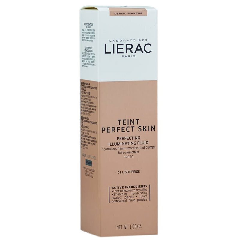 Švytėjimo suteikiantis skystas makiažo pagrindas Lierac Teint Perfect Skin 30 ml, 01 Beige Clair цена и информация | Makiažo pagrindai, pudros | pigu.lt