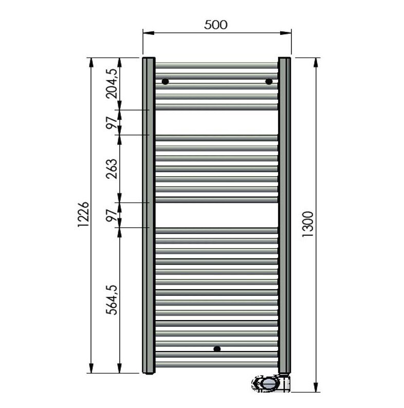 Elektrinis vonios radiatorius Zehnder Aura PBEZ-120-50/MQ, 120x50cm, baltas kaina ir informacija | Gyvatukai, vonios radiatoriai | pigu.lt