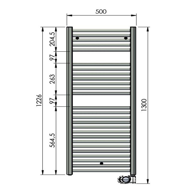 Elektrinis vonios radiatorius Zehnder Aura PBECZ-120-50/MQ, 120x50cm, chromo spalvos цена и информация | Gyvatukai, vonios radiatoriai | pigu.lt