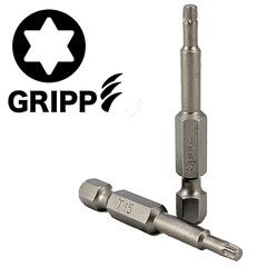 Sukimo antgalis Torx Grip T15 50 mm, 3 vnt kaina ir informacija | Mechaniniai įrankiai | pigu.lt