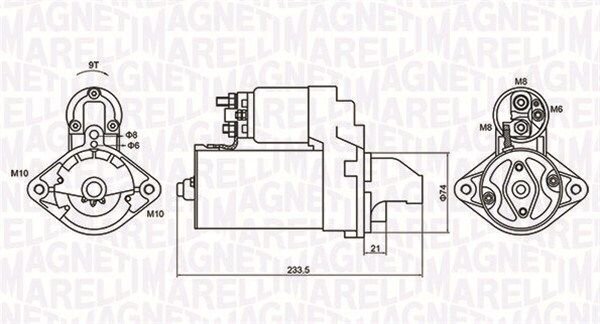 Srarteris Magneti Marelli 12V, 1.8KW; BMW 1,3,5,6,7,X3,X5 2.0D-3.0D , 2003- kaina ir informacija | Starteriai | pigu.lt