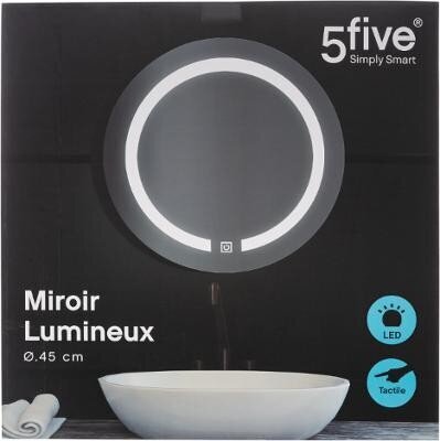 Apvalus LED veidrodis Ø 45cm kaina ir informacija | Vonios kambario aksesuarai | pigu.lt