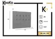 Lovos galvūgalis Kooko Home Mi 140 cm, juodas kaina ir informacija | Lovos | pigu.lt