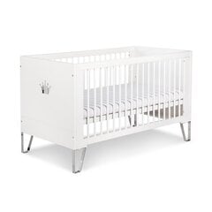 Растущая детская кроватка Little Sky Blanka 140x70 см, белая цена и информация | Детские кроватки | pigu.lt