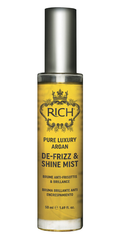 Glotninantis ir blizgesio suteikiantis plaukų purškalas RICH Pure Luxury, 50 ml kaina ir informacija | Priemonės plaukų stiprinimui | pigu.lt