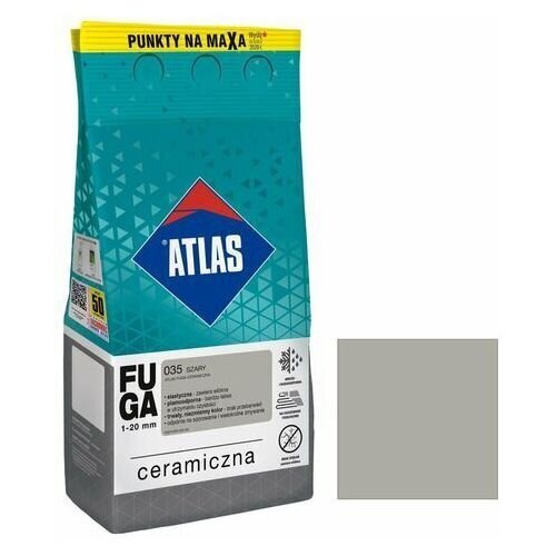 Keraminis siūlių glaistas Atlas 035, 5 kg, pilkas цена и информация | Gruntai, glaistai ir kt. | pigu.lt