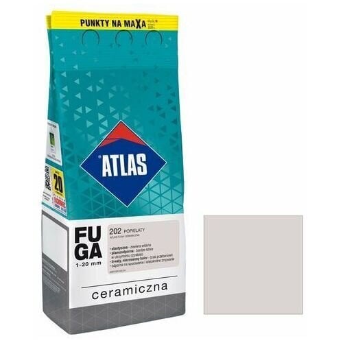 Keraminis siūlių glaistas Atlas 202, 2 kg, šviesiai pilkas kaina ir informacija | Gruntai, glaistai ir kt. | pigu.lt