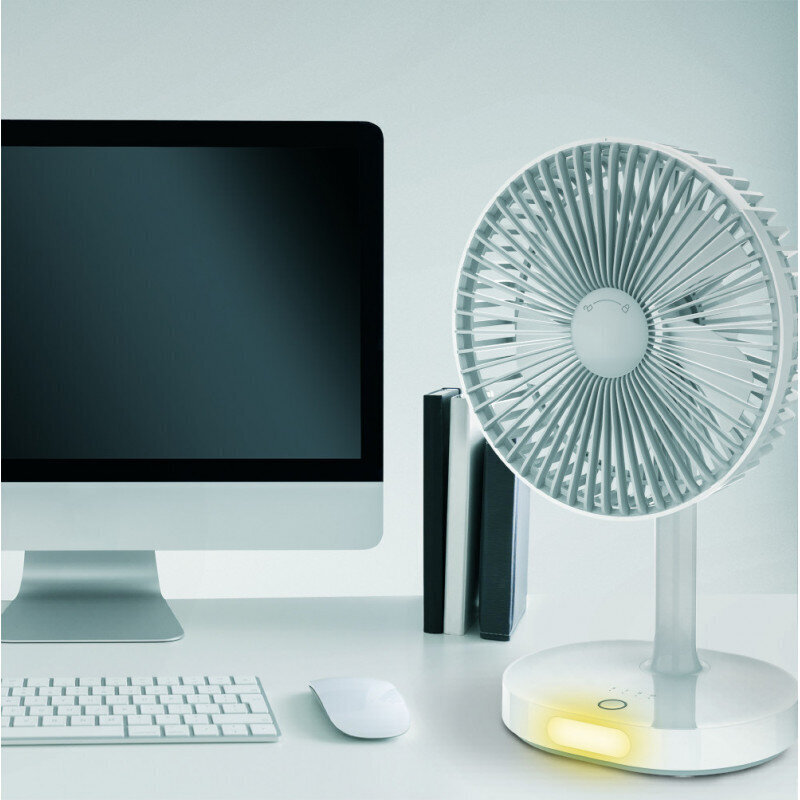 Pakraunamas ventiliatorius Platinet 3000mAh, baltas/pilkas kaina ir informacija | Ventiliatoriai | pigu.lt