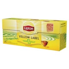 LIPTON YELLOW LABEL Juoda arbata, 25 vnt kaina ir informacija | Arbata | pigu.lt