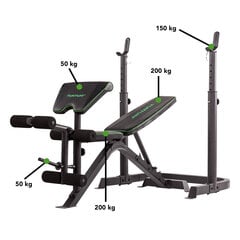 Тренировочная скамейка Tunturi WB50 цена и информация | Тренировочные скамьи | pigu.lt