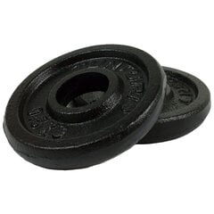 Весовые диски Tunturi Plates Black, 30 мм цена и информация | Гантели, гири, штанги | pigu.lt