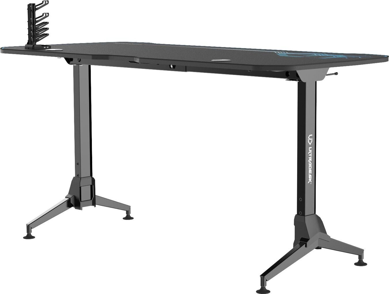 Žaidimų stalas Ultradesk Grand Blue, juodas/mėlynas kaina ir informacija | Kompiuteriniai, rašomieji stalai | pigu.lt