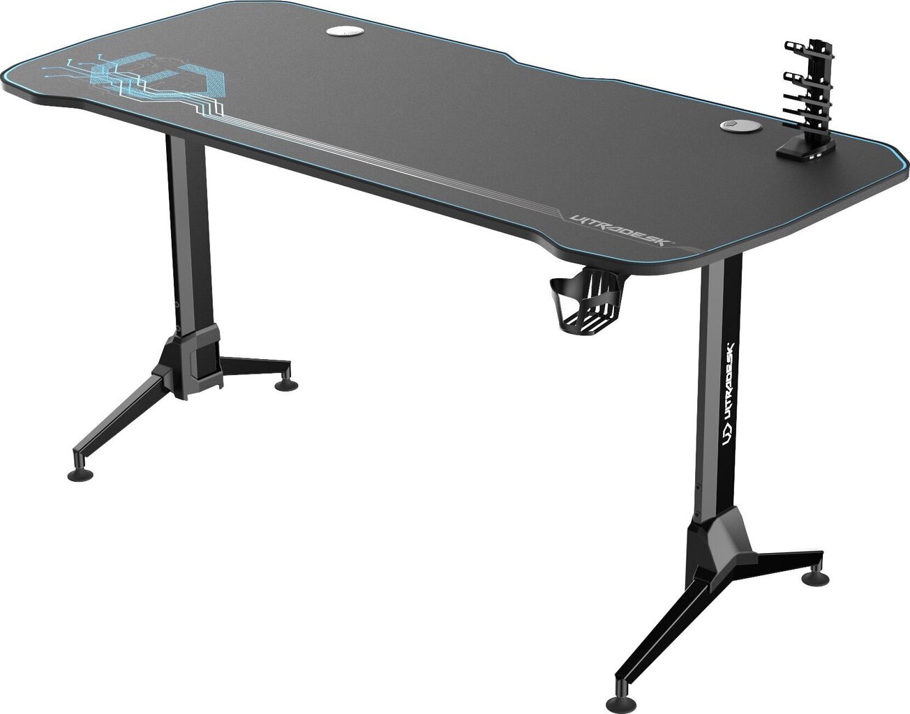 Žaidimų stalas Ultradesk Grand Blue, juodas/mėlynas цена и информация | Kompiuteriniai, rašomieji stalai | pigu.lt