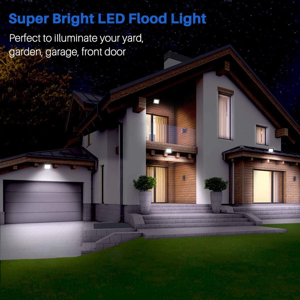 LED lauko prožektorius GX-LED-FL-30W Baltas цена и информация | Lauko šviestuvai | pigu.lt