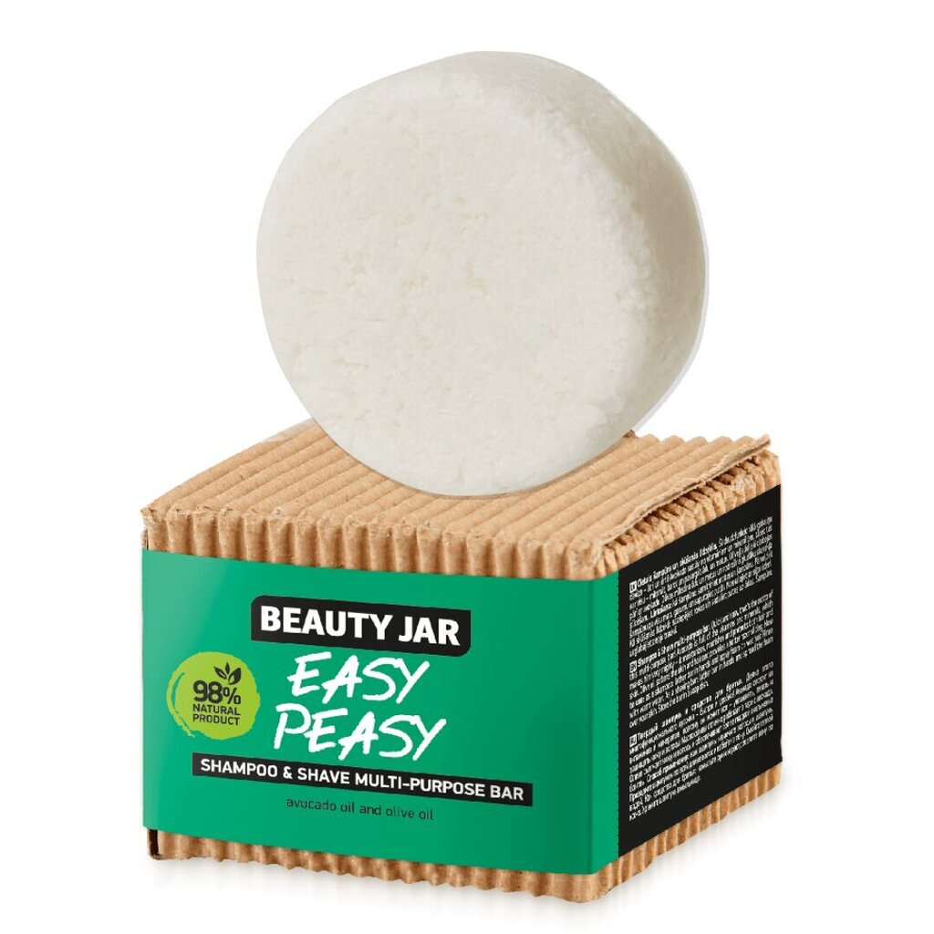 Kietasis šampūnas Beauty Jar Easy Peasy, 60 g kaina ir informacija | Šampūnai | pigu.lt