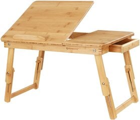 Столик для ноутбука Songmics 54,5x29 см, коричневый цена и информация | Компьютерные, письменные столы | pigu.lt