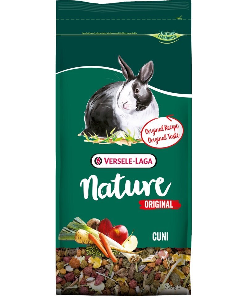 Maistas triušiams Versele Laga Cuni Nature Original, 2,5 kg kaina ir informacija | Graužikų ir triušių maistas | pigu.lt