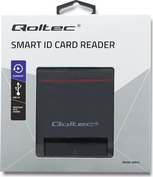 Qoltec 50642 kortelių skaitytuvas kaina ir informacija | Adapteriai, USB šakotuvai | pigu.lt