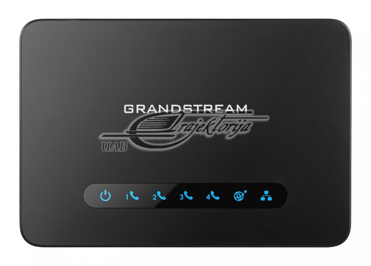 Grandstream HT814, juodas цена и информация | Stacionarūs telefonai | pigu.lt